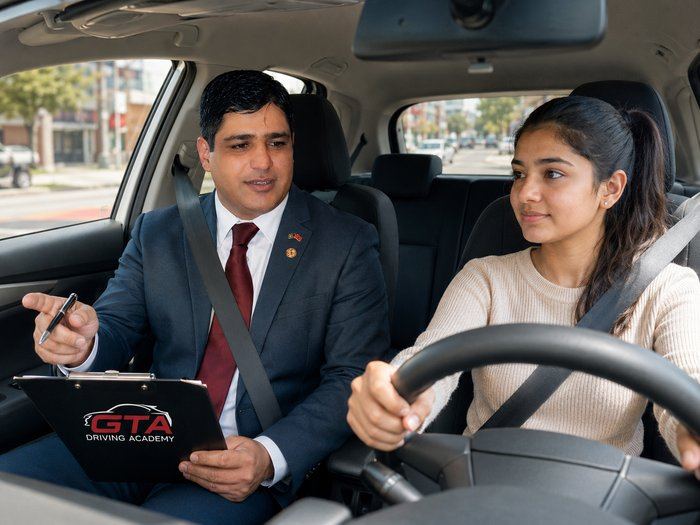 Fahim Yarzai, GTA Driving Academy instructor, full photo with student